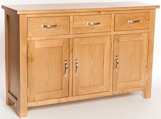 York Solid Oak Large Sideboard - Click Image to Close